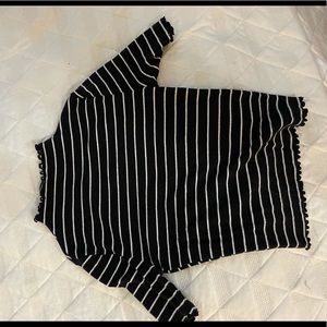 Ribbed mock neck top